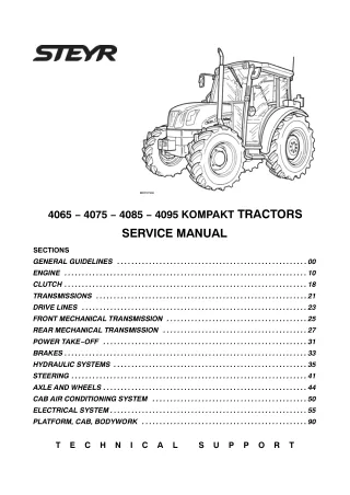 STEYR 4075 KOMPAKT TRACTOR Service Repair Manual