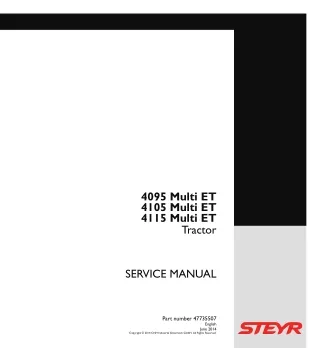 STEYR 4115 Multi ET Tractor Service Repair Manual