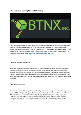 BTNX biotechnology company