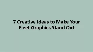 Creative Fleet Graphics ideas