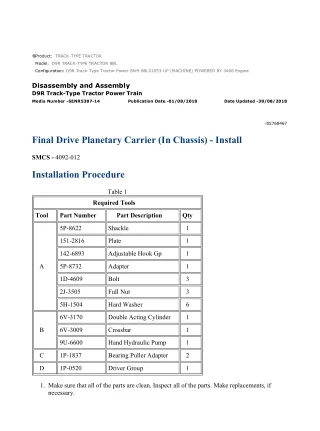 Caterpillar Cat D9R TRACK-TYPE TRACTOR (Prefix 8BL) Service Repair Manual Instant Download 6