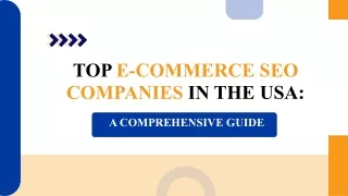 Top E-commerce SEO Companies in USA: Boost Your Online Store's Visibility