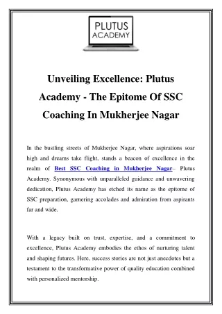 Best SSC Coaching in Mukherjee Nagar Call:8123002808