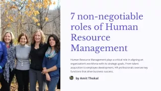 7 non-negotiable roles of Human Resource Management