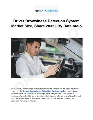 Driver Drowsiness Detection System Market