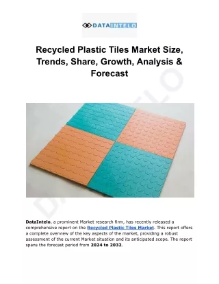 Recycled Plastic Tiles Market