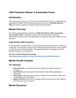 CNG Powertrain Market is ready to hit USD 455.0 billion by 2032 at a CAGR of 18.