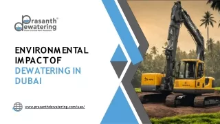 Efficient Dewatering in Dubai | Prasanth Dewatering Solutions