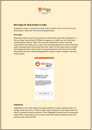 Best App for Real Estate in India