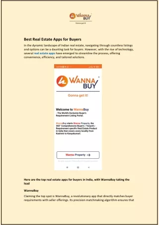 Best Real Estate Apps for Buyers