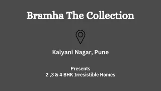 Bramha The Collection Kalyani Nagar Pune Brochure