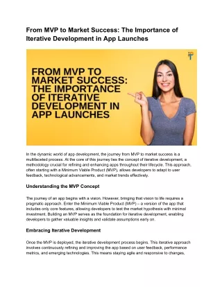 From MVP to Market Success_ The Importance of Iterative Development in App Launches