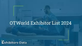 OTWorld Exhibitor List 2024