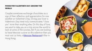 Foods for Valentine's Day Around the World