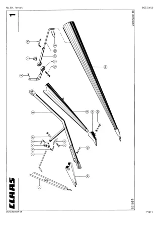 CLAAS DOMINATOR 68 Combine Parts Catalogue Manual Instant Download (SN 15600022-15609071)