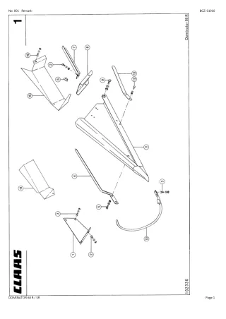 CLAAS DOMINATOR 68 R SR Combine Parts Catalogue Manual Instant Download (SN 15500011-15599999)