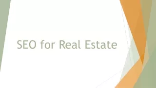 SEO for Real Estate