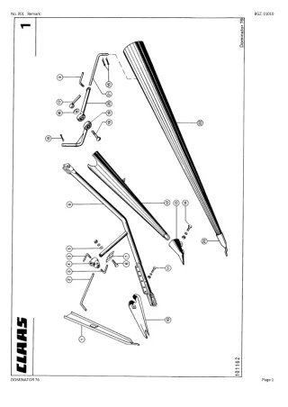 CLAAS DOMINATOR 76 Combine Parts Catalogue Manual Instant Download (SN 08400011-08499999)