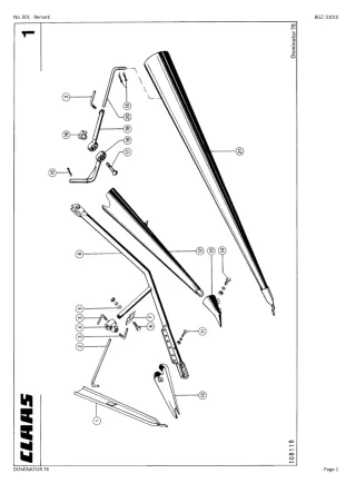 CLAAS DOMINATOR 78 Combine Parts Catalogue Manual Instant Download (SN 09100011-09199999)