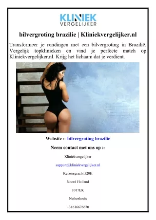 bilvergroting brazilie  Kliniekvergelijker.nl