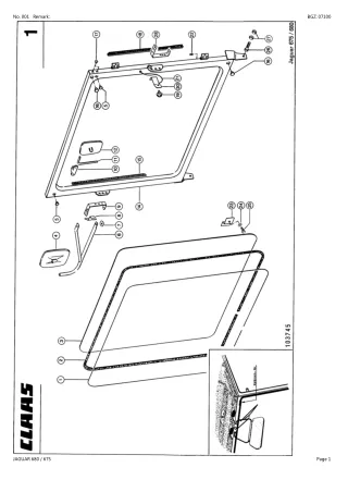 CLAAS JAGUAR 680 675 Forage Harvesters Parts Catalogue Manual Instant Download (SN 18200011-18299999)