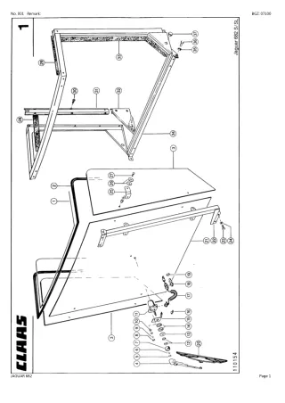 CLAAS JAGUAR 682 Forage Harvesters Parts Catalogue Manual Instant Download (SN 18600001-18600458)