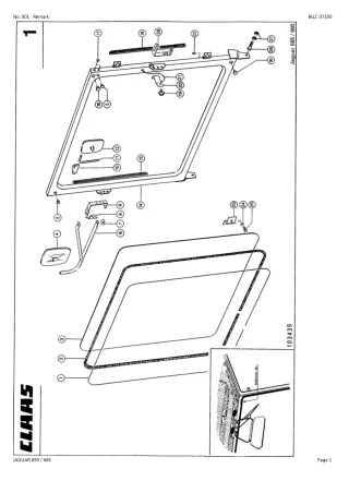 CLAAS JAGUAR 690 685 Forage Harvesters Parts Catalogue Manual Instant Download (SN 18100016-18199999)