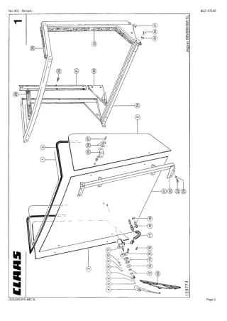 CLAAS JAGUAR 695-685 SL Forage Harvesters Parts Catalogue Manual Instant Download (SN 18700001-18799999)