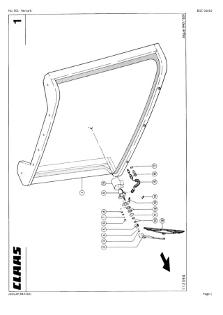 CLAAS JAGUAR 840-820 Forage Harvesters Parts Catalogue Manual Instant Download (SN 48700011-48799999)