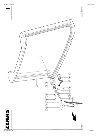 CLAAS JAGUAR 880-860 Forage Harvesters Parts Catalogue Manual Instant Download (SN 48900011-48999999)