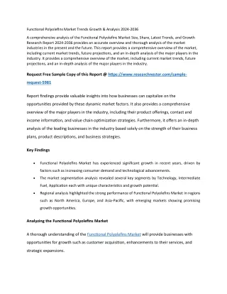 Functional Polyolefins Market