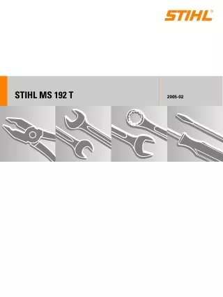 Stihl MS 192 T Chainsaw Service Repair Manual