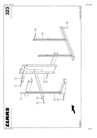 CLAAS LEXION 430-415 Combine Parts Catalogue Manual Instant Download (SN 45300011-45399999)