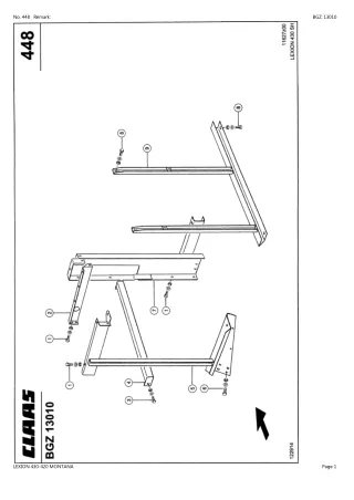 CLAAS LEXION 430-420 MONTANA Combine Parts Catalogue Manual Instant Download (SN 54200011-54299999)