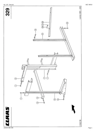 CLAAS LEXION 460-440 Combine Parts Catalogue Manual Instant Download (SN 45400001-45499999)