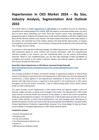 Hypertension in CKD Market 2024