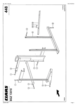 CLAAS LEXION 480 Combine Parts Catalogue Manual Instant Download (SN 54600011-54699999)