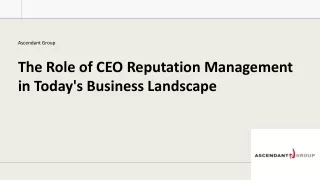 The Art of CEO Reputation Management: Strategies for Success