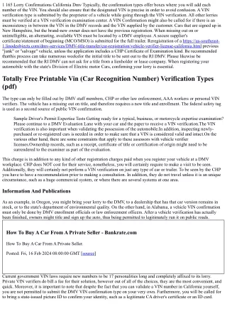 Cost-free Printable Vin Lorry Recognition Number Verification Kinds Pdf