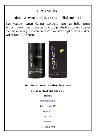 dunner wordend haar man  Hairatin.nl