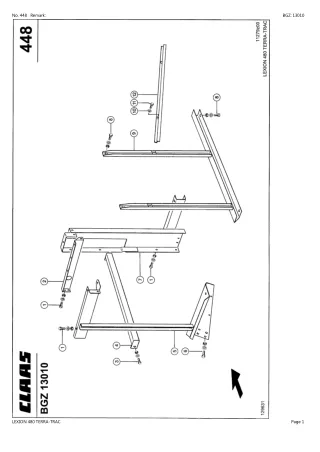 CLAAS LEXION 480 TERRA-TRAC Combine Parts Catalogue Manual Instant Download (SN 54800011-54899999)