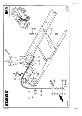 CLAAS LEXION 570 Combine Parts Catalogue Manual Instant Download (SN 58500001-58500010)