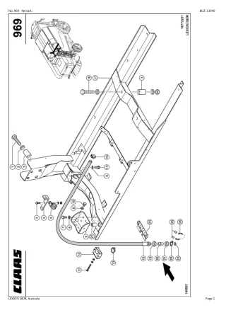 CLAAS LEXION 580R Australia Combine Parts Catalogue Manual Instant Download (SN 57700011-57799999)