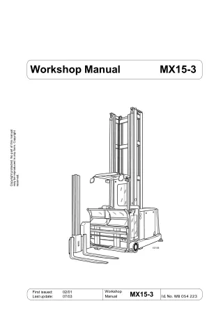 Still Wagner MX15-3 Forklift Service Repair Manual