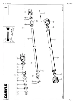 CLAAS MARKANT 51 Baler Parts Catalogue Manual Instant Download (SN 01800011-01899999)