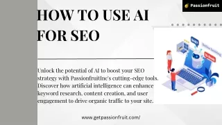 How to Use AI for SEO