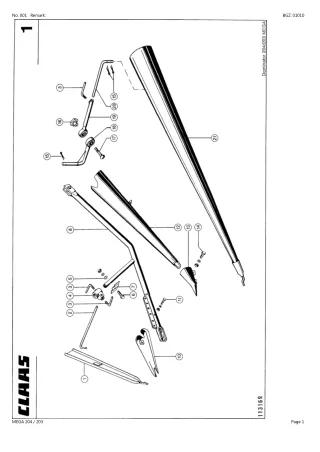 CLAAS MEGA 204 203 Combine Parts Catalogue Manual Instant Download (SN 09350011-09399999)