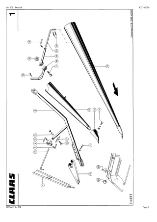 CLAAS MEGA 218 208 Combine Parts Catalogue Manual Instant Download (SN 94500011-94599999)