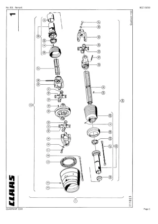 CLAAS QUADRANT 1100 Baler Parts Catalogue Manual Instant Download (SN 04400001-04400724)