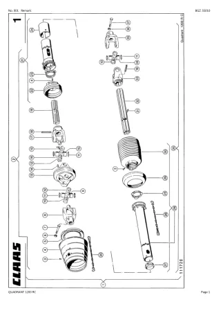 CLAAS QUADRANT 1200 RC Baler Parts Catalogue Manual Instant Download (SN 04000011-04099999)